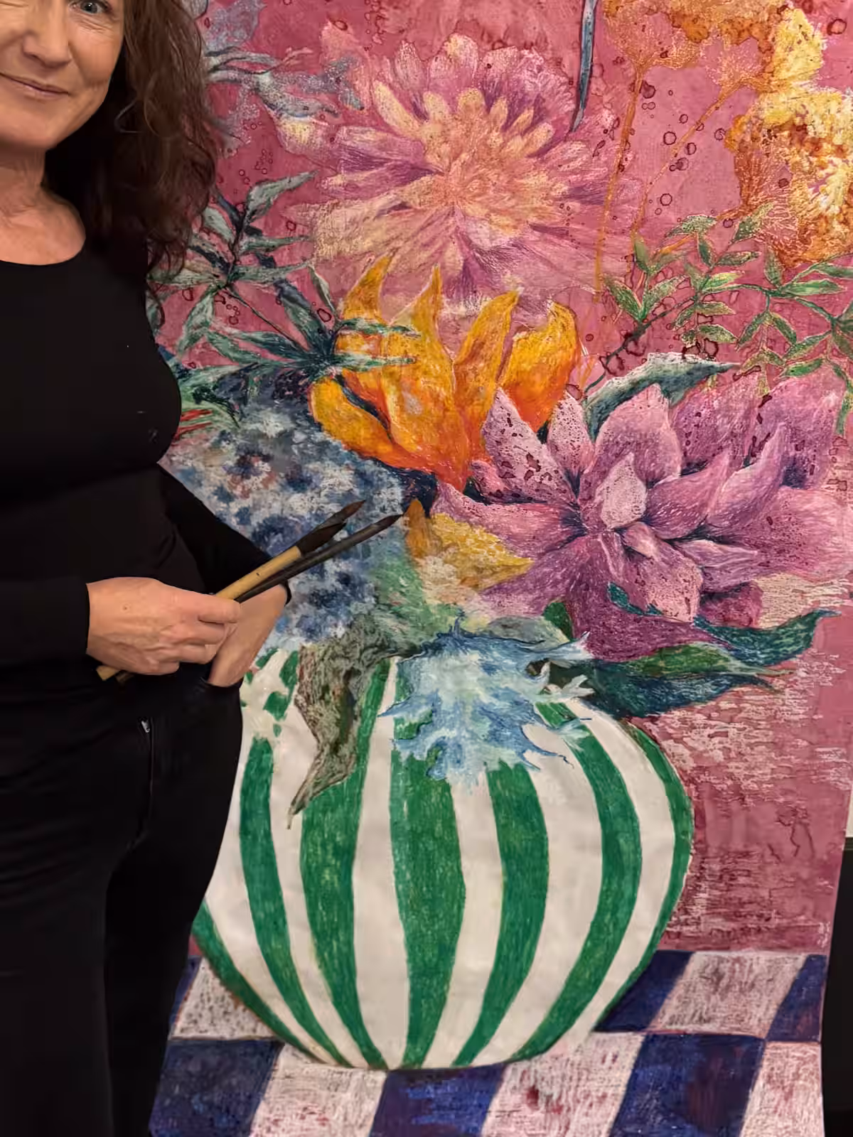 Alexandra at work in her studio, image 15