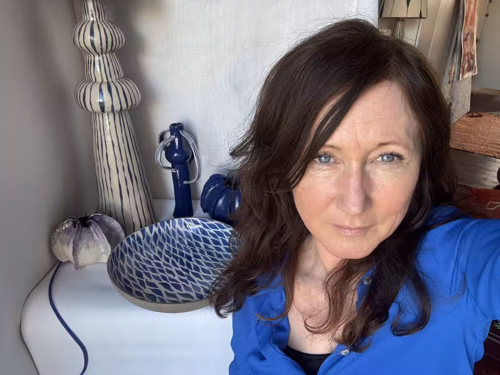Alexandra at work in her studio, image 64